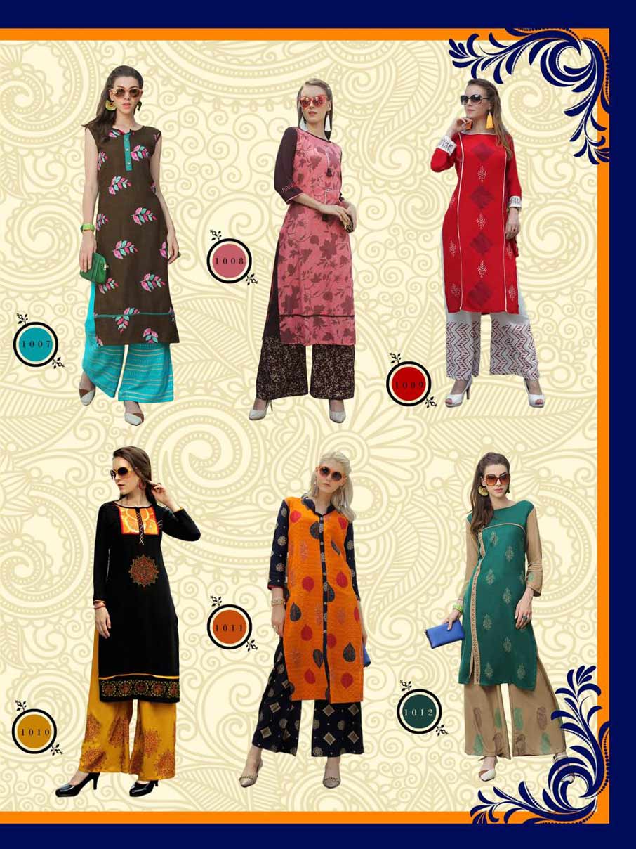 Plazo City Vol-1 PK Rayon Palazzo Kurti Manufacturer Plazo City Vol-1 PK Rayon Palazzo Kurti Manufacturer